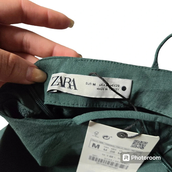 Zara Green High Neck Mini Dress - Picture 7 of 8